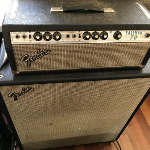 1977 Fender Bassman 70 head and 2×15 cab