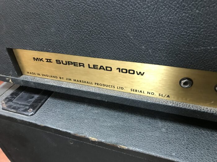 1974 Marshall JMP MK II Superlead 100 watt head and 4×12 cab