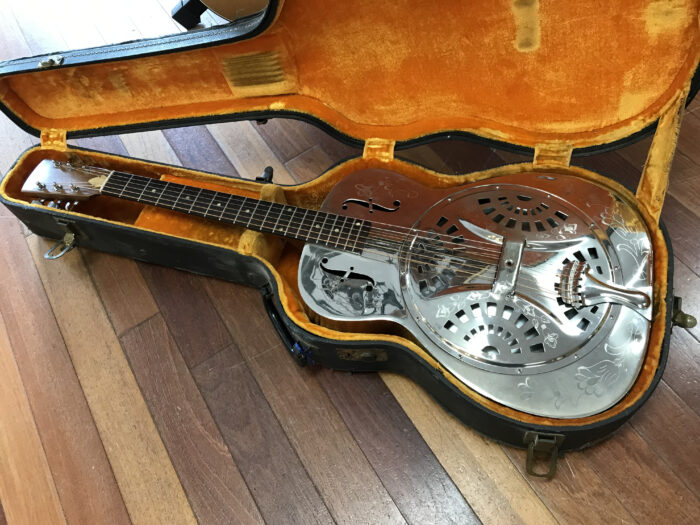 Early 70s Dobro Metal body The Rose model 36 round neck